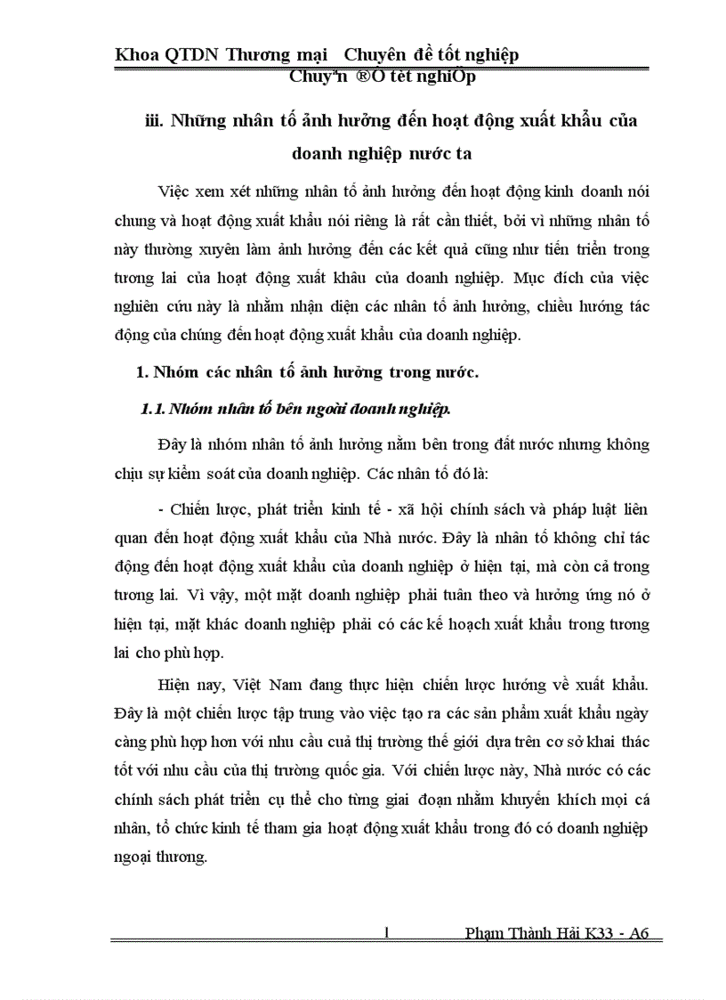 image for page Một số Biện pháp thúc đẩy hoạt động xuất khẩu ở Công ty xuất nhập khẩu Hà Tây