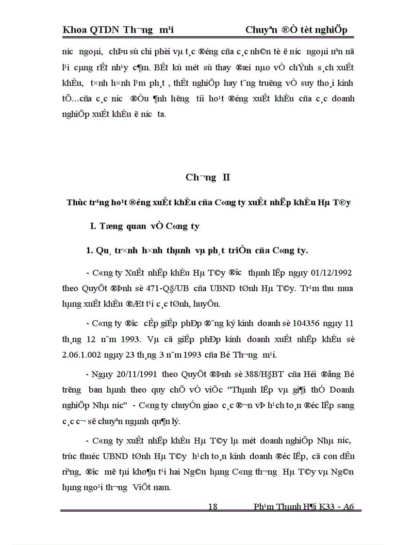 image for page Một số Biện pháp thúc đẩy hoạt động xuất khẩu ở Công ty xuất nhập khẩu Hà Tây