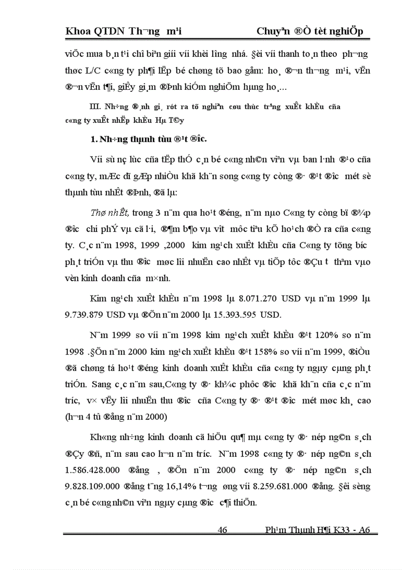 image for page Một số Biện pháp thúc đẩy hoạt động xuất khẩu ở Công ty xuất nhập khẩu Hà Tây