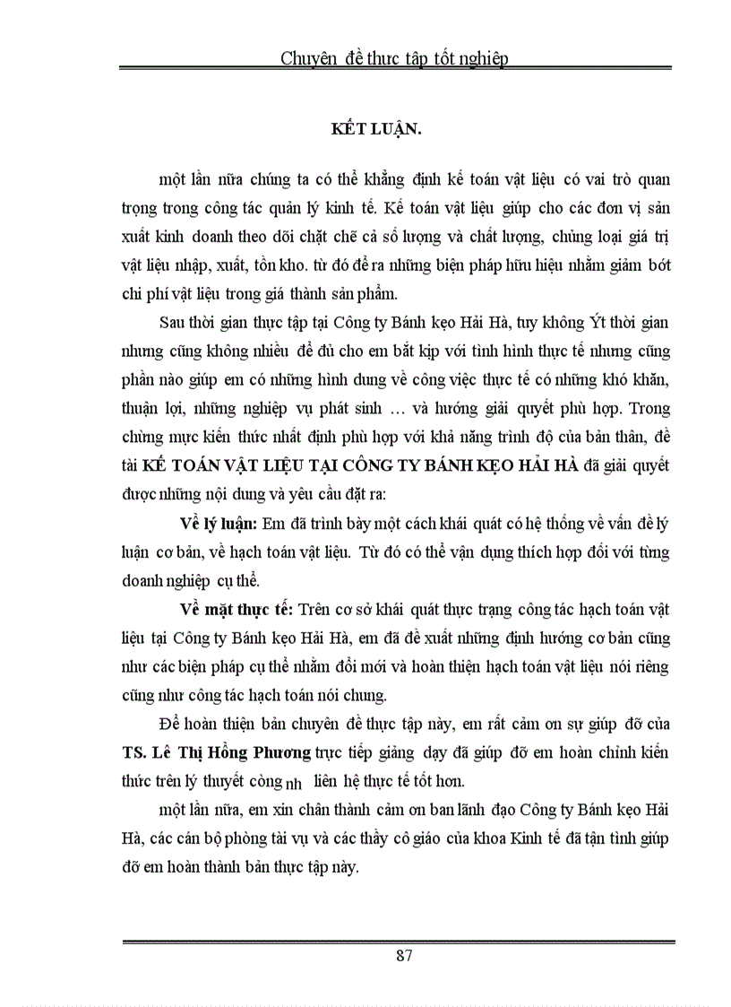 image for page Tổ chức công tác kế toán vật liệu tại Công ty Bánh kẹo Hải Hà 1