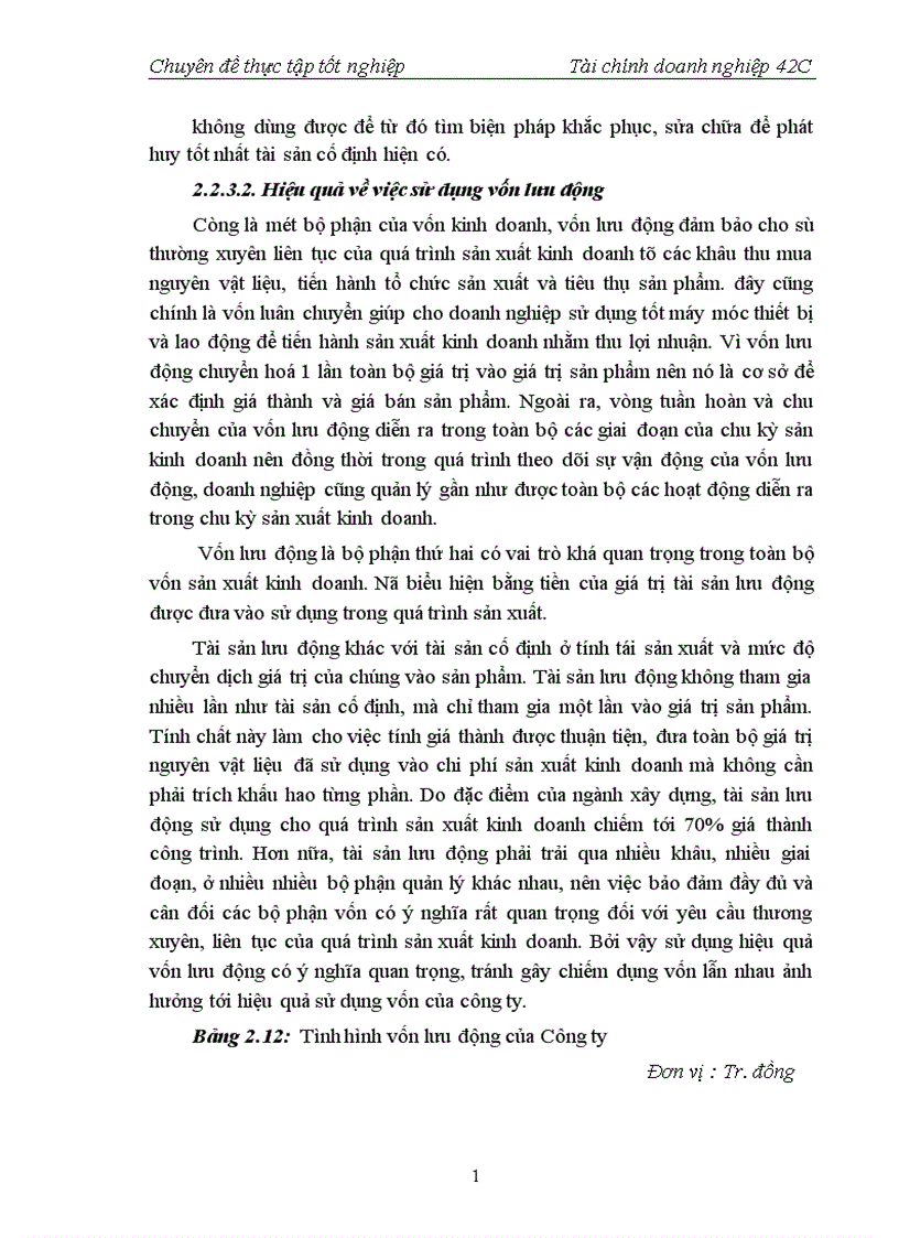 image for page Thực trạng sử dụng vốn tại Công ty xây dựng công trình hàng không 1