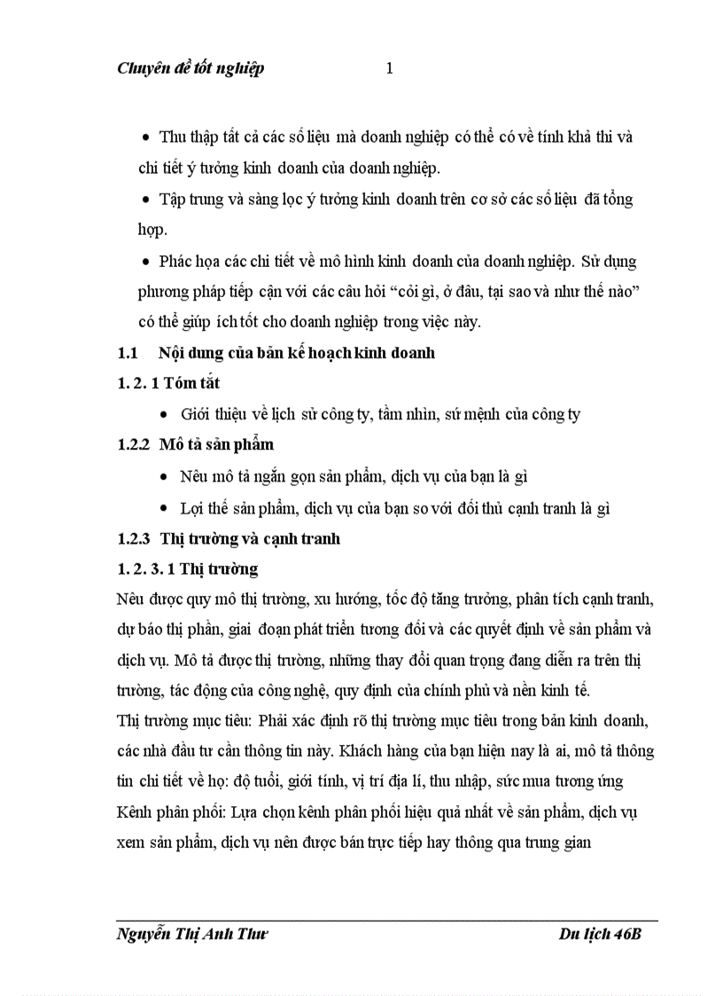 image for page Xây dựng kế hoạch kinh doanh cho chương trình du lịch đi dịp hè dành cho đối tượng khách là các giáo viên trong các trường trung học phổ thông