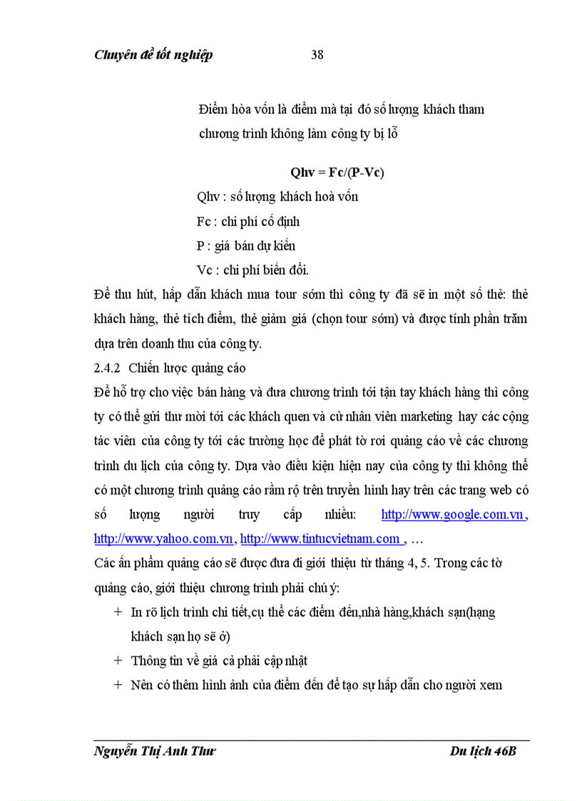 image for page Xây dựng kế hoạch kinh doanh cho chương trình du lịch đi dịp hè dành cho đối tượng khách là các giáo viên trong các trường trung học phổ thông