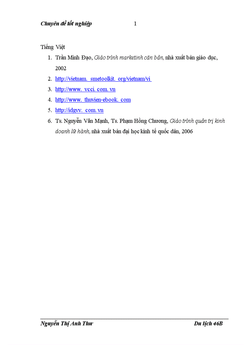 image for page Xây dựng kế hoạch kinh doanh cho chương trình du lịch đi dịp hè dành cho đối tượng khách là các giáo viên trong các trường trung học phổ thông