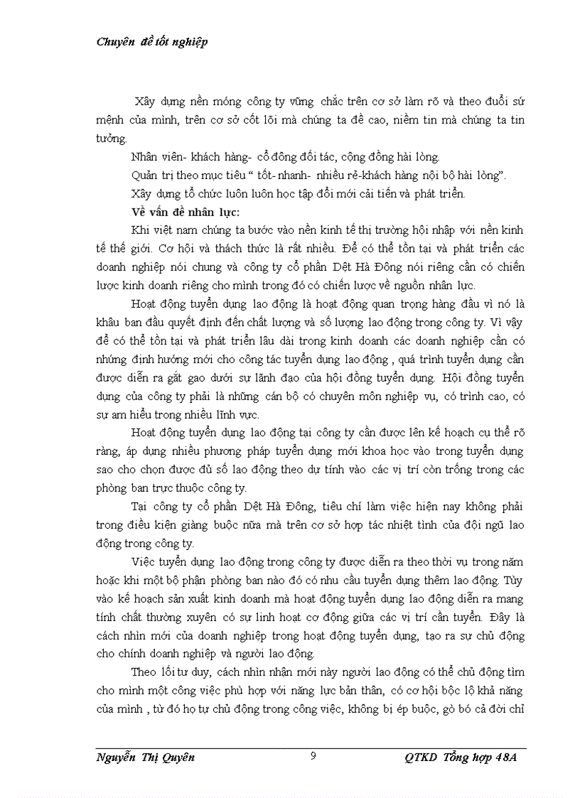 image for page Tuyển dụng lao động tại công ty cổ phần Dệt Hà Đông Hanosimex