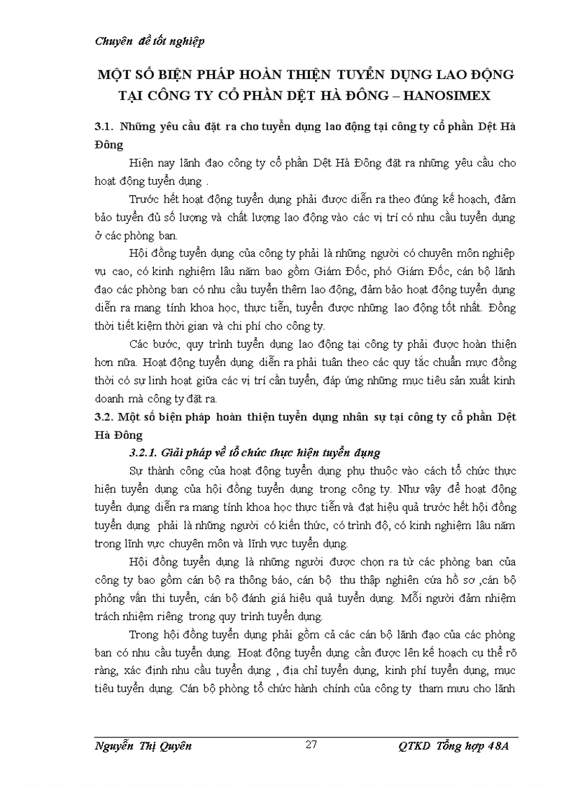 image for page Tuyển dụng lao động tại công ty cổ phần Dệt Hà Đông Hanosimex