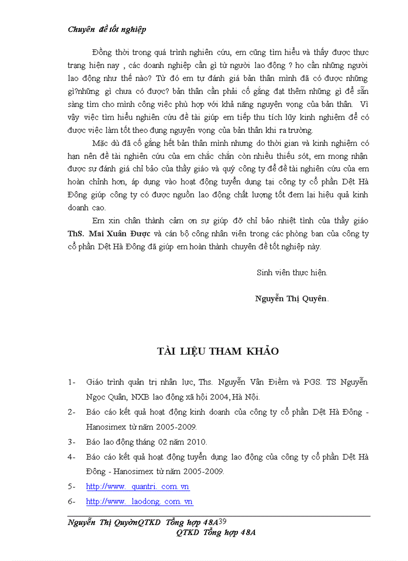 image for page Tuyển dụng lao động tại công ty cổ phần Dệt Hà Đông Hanosimex