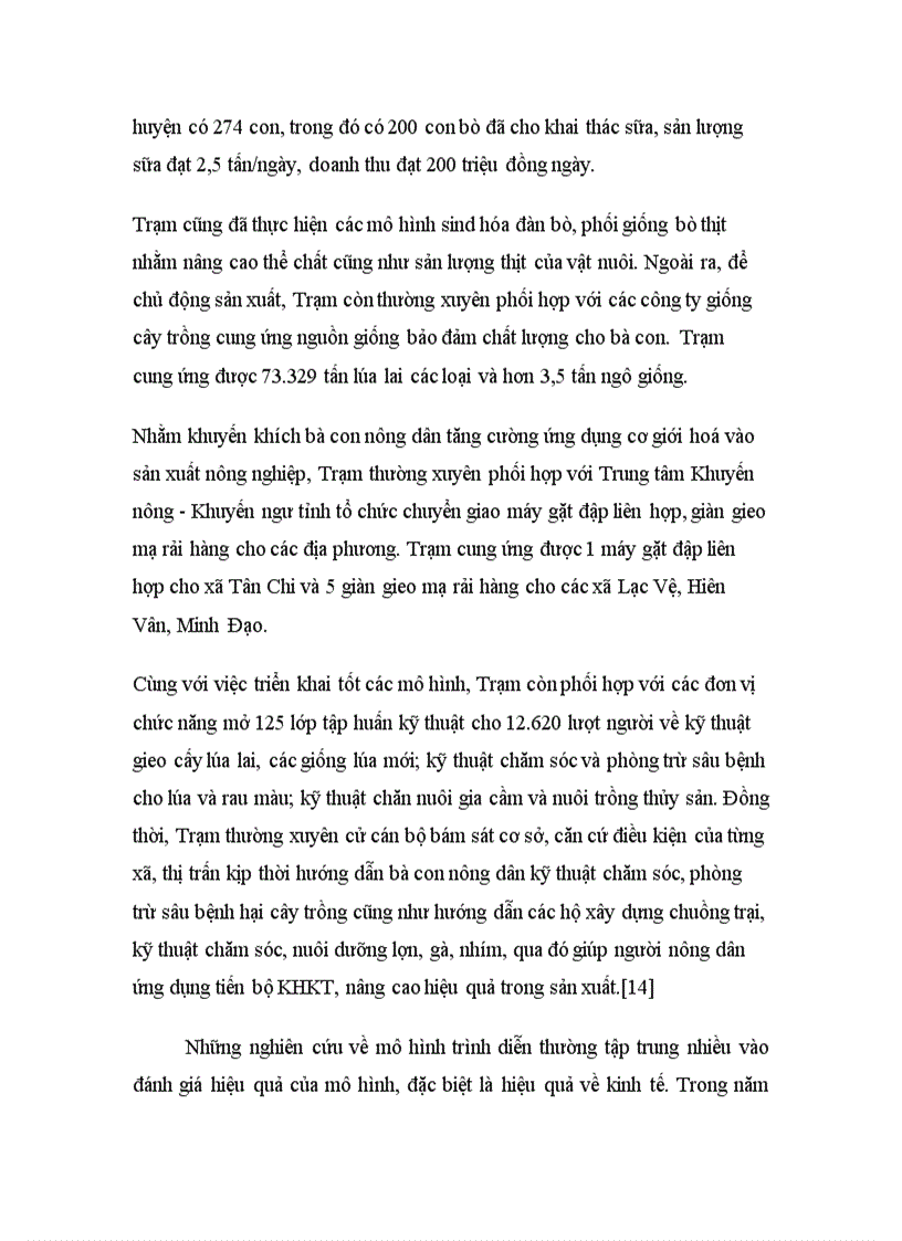 image for page Nghiên cứu các yếu tố ảnh hưởng tới khả năng nhân rộng của mô hình trình diễn khuyến nông tại tỉnh Bắc Giang giai đoạn 2008 2010