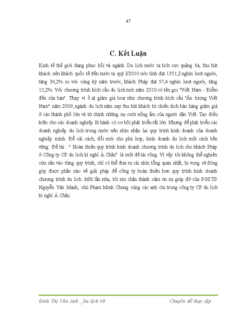 image for page Hoàn thiện quy trình kinh doanh chương trình du lịch cho khách Pháp ở công ty CP du lịch kỳ nghỉ Á Châu