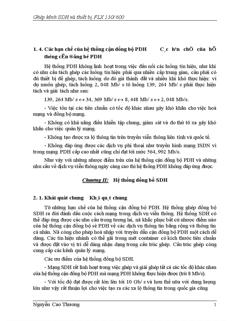 image for page Ghép kênh SDH và thiết bị FLX 1