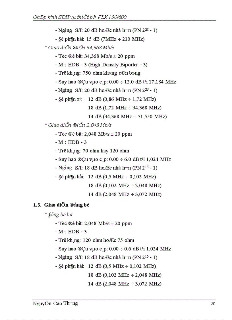 image for page Ghép kênh SDH và thiết bị FLX 1