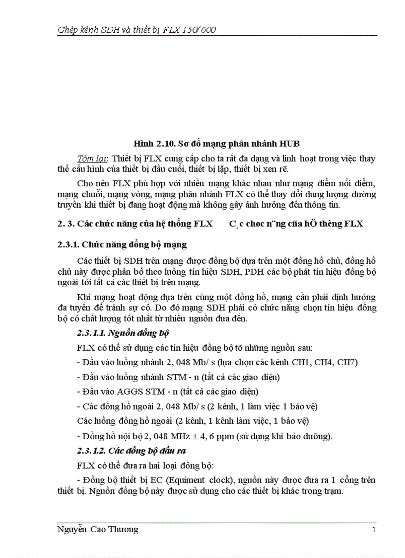 image for page Ghép kênh SDH và thiết bị FLX 1