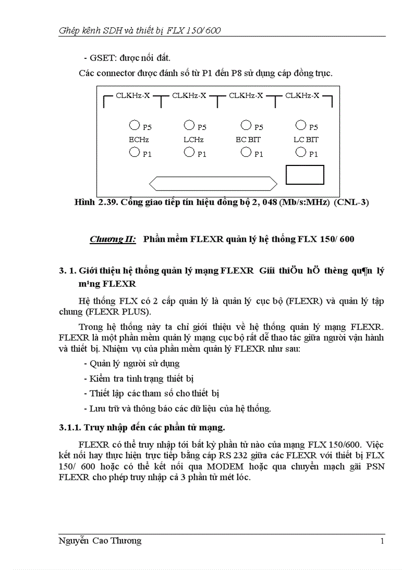 image for page Ghép kênh SDH và thiết bị FLX 1