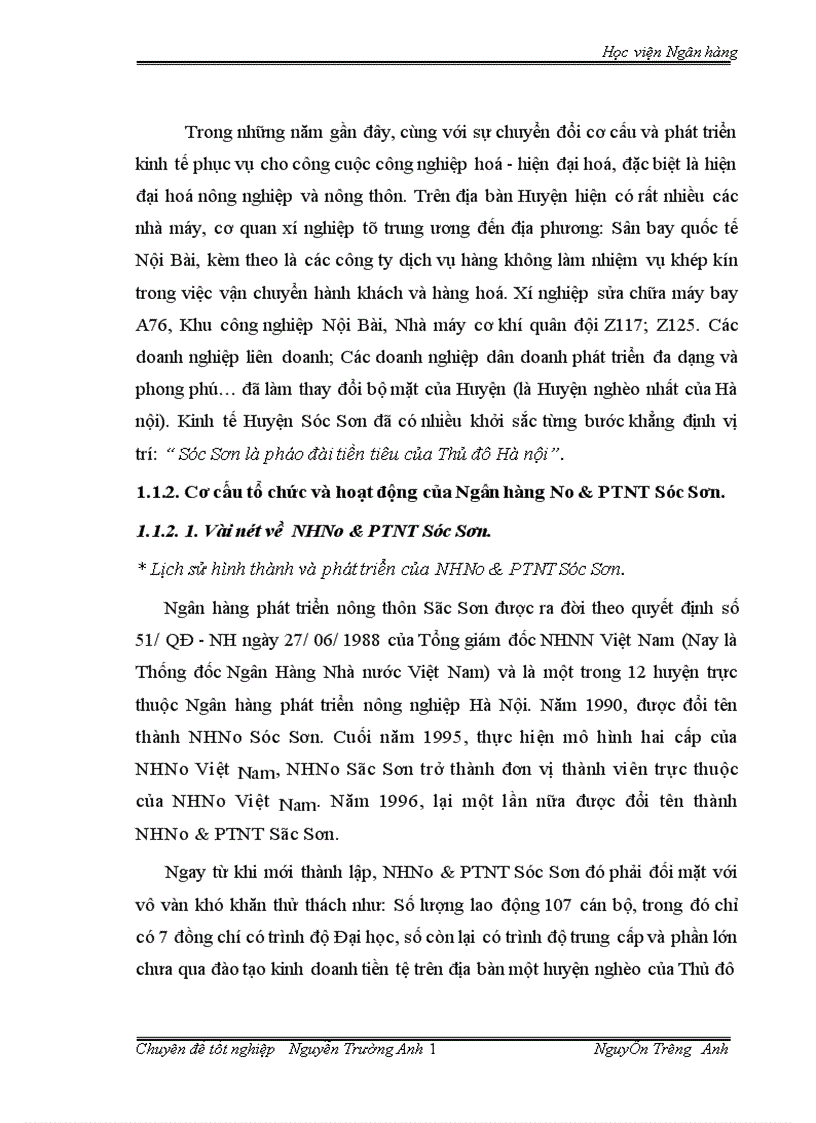 image for page Nâng cao chất lượng hoạt động huy động vốn ở Ngân hàng No PTNT Sóc Sơn Thực trạng và giải pháp 1