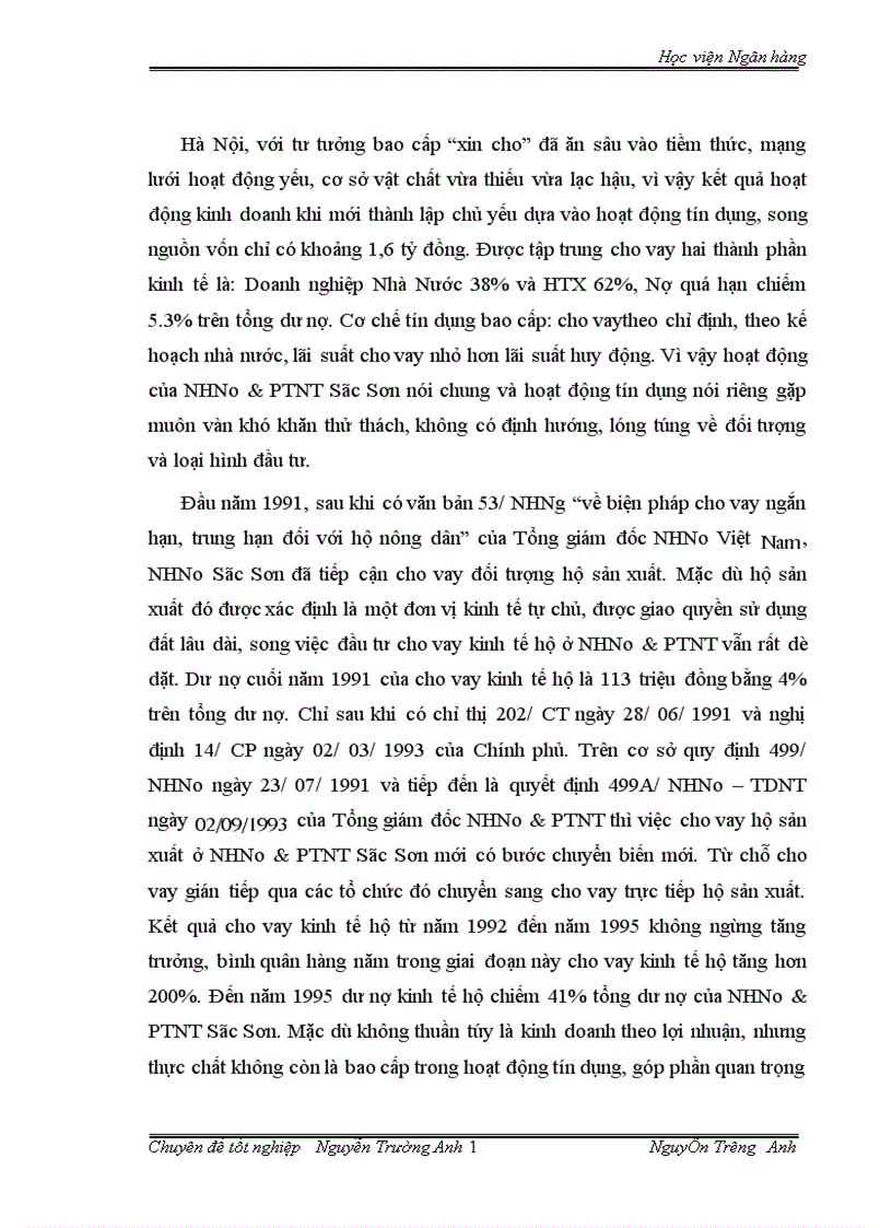 image for page Nâng cao chất lượng hoạt động huy động vốn ở Ngân hàng No PTNT Sóc Sơn Thực trạng và giải pháp 1