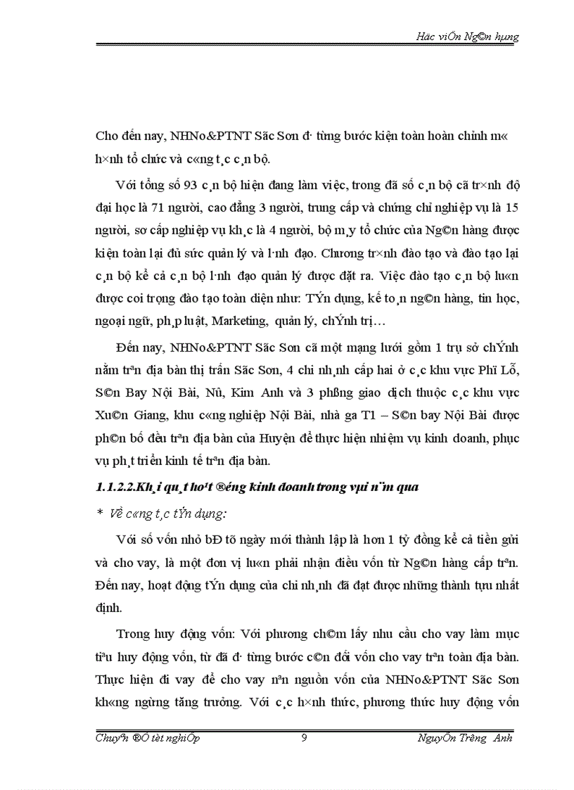 image for page Nâng cao chất lượng hoạt động huy động vốn ở Ngân hàng No PTNT Sóc Sơn Thực trạng và giải pháp 1