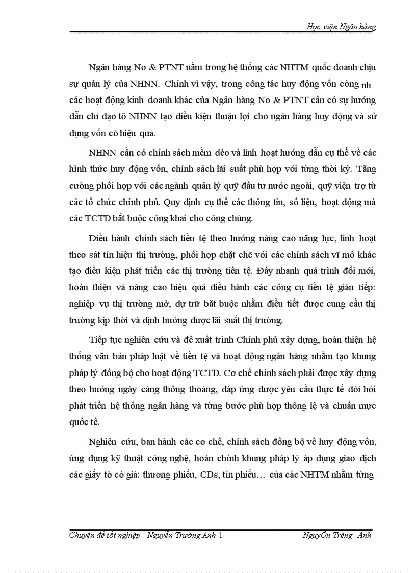 image for page Nâng cao chất lượng hoạt động huy động vốn ở Ngân hàng No PTNT Sóc Sơn Thực trạng và giải pháp 1