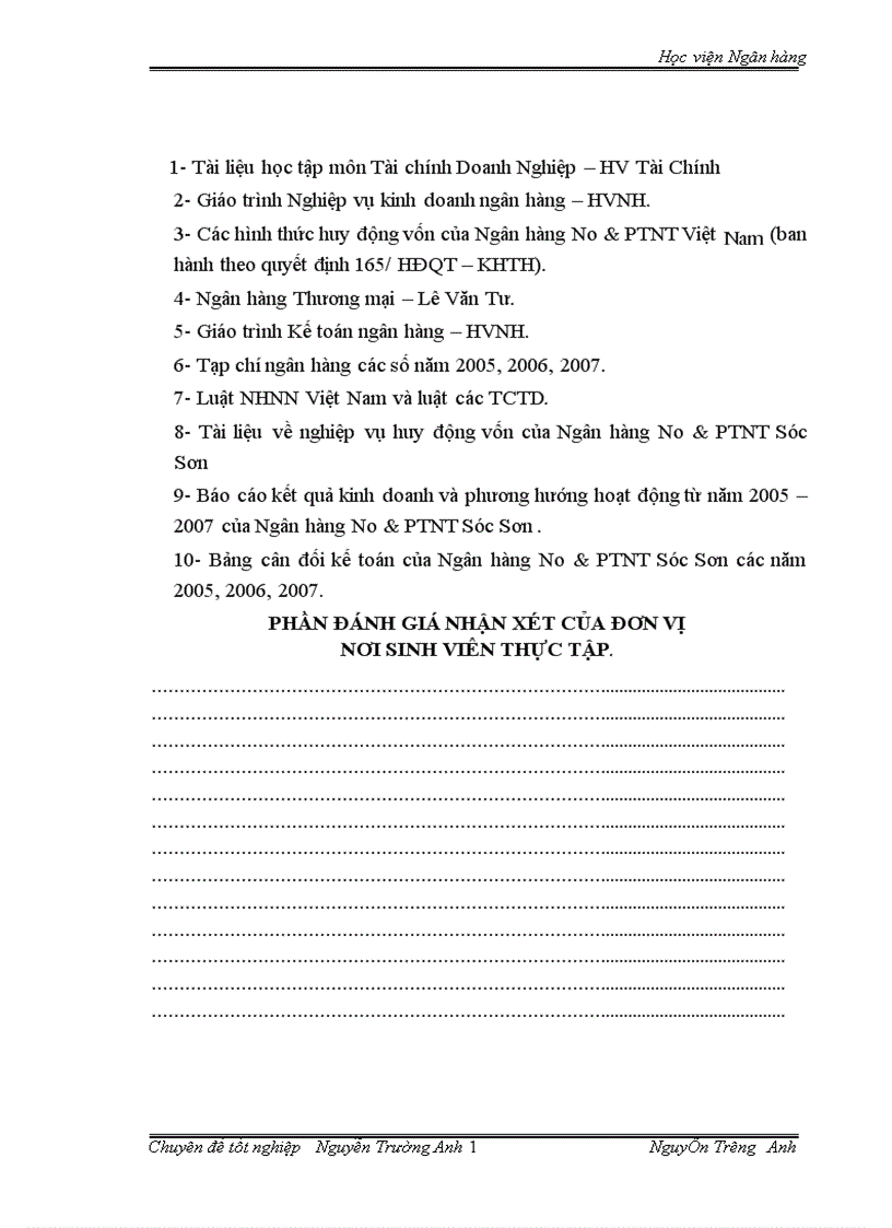 image for page Nâng cao chất lượng hoạt động huy động vốn ở Ngân hàng No PTNT Sóc Sơn Thực trạng và giải pháp 1