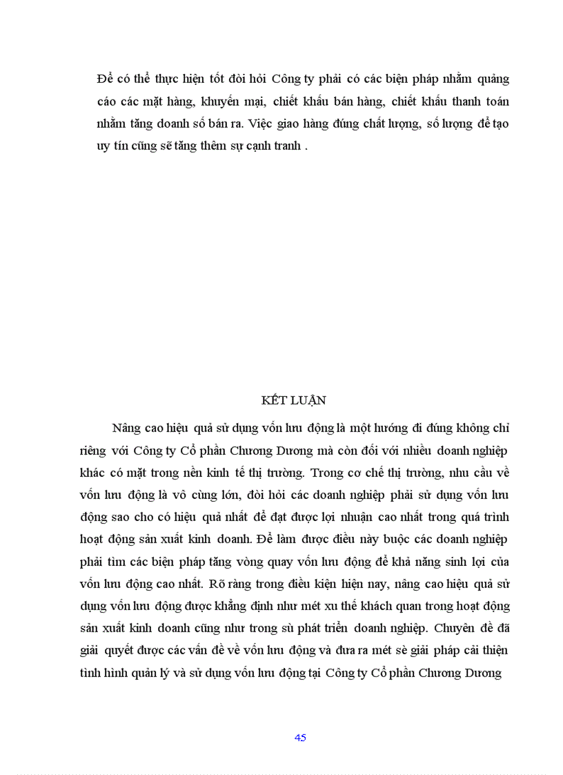 image for page Nghiên cứu tình hình quản lý và sử dụng vốn lưu động tại Công ty cổ phần Chương Dương Hà Nội 1