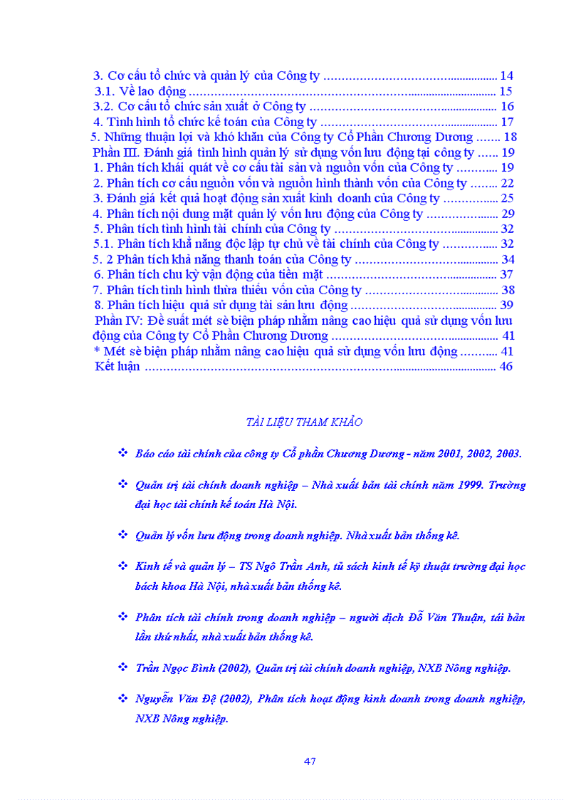 image for page Nghiên cứu tình hình quản lý và sử dụng vốn lưu động tại Công ty cổ phần Chương Dương Hà Nội 1