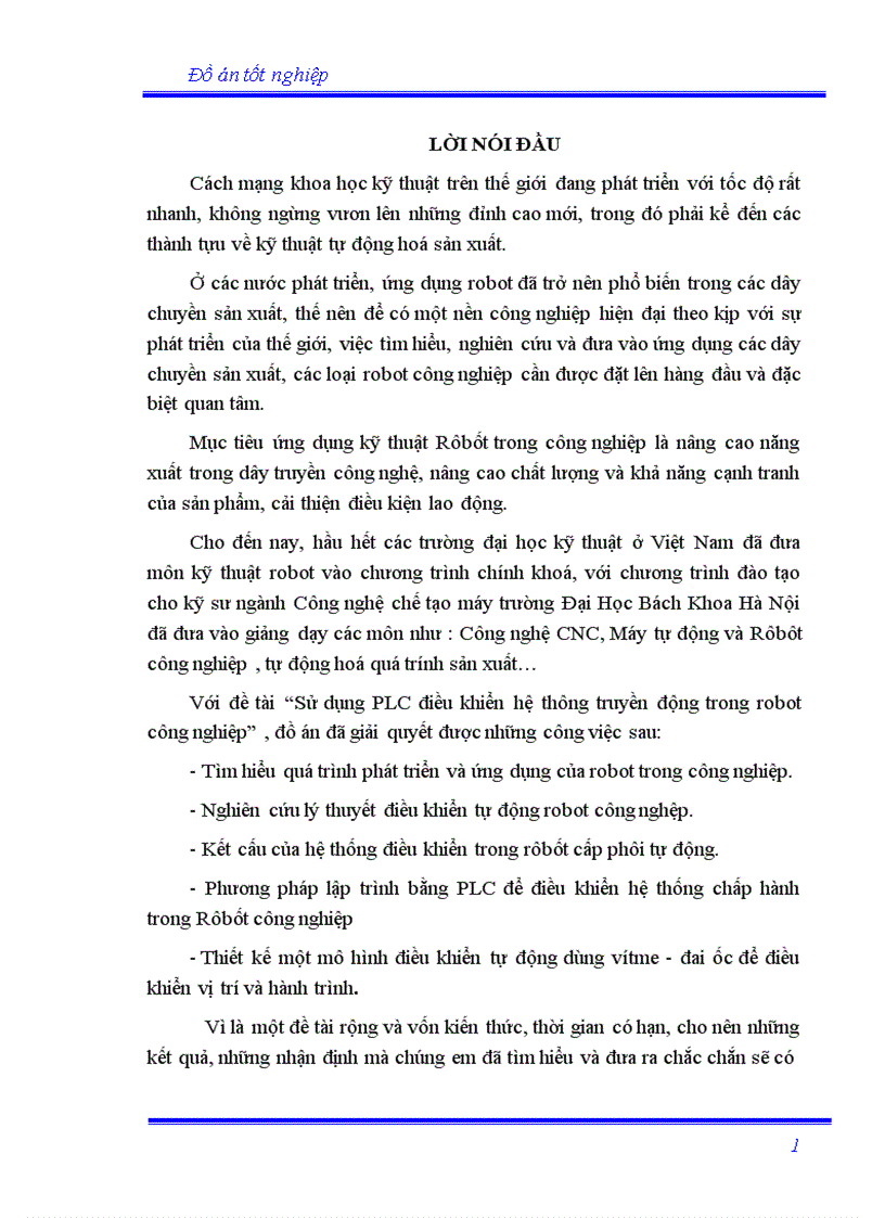 image for page Sử dụng PLC điều khiển hệ thông truyền động trong robot công nghiệp