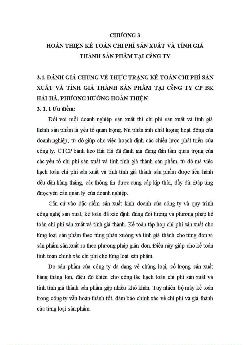 image for page Hoàn thiện kế toán chi phí sản xuất và tính giá thành sản phẩm tại Công ty cổ phần bánh kẹo Hải Hà 1