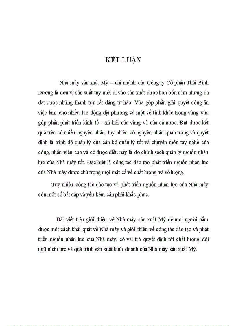 image for page Đánh giá thực trạng công tác đào tạo và phát triển nguồn nhân lực tại nhà máy sản xuất mỳ chi nhánh Công ty cổ phần Thái Bình Dương