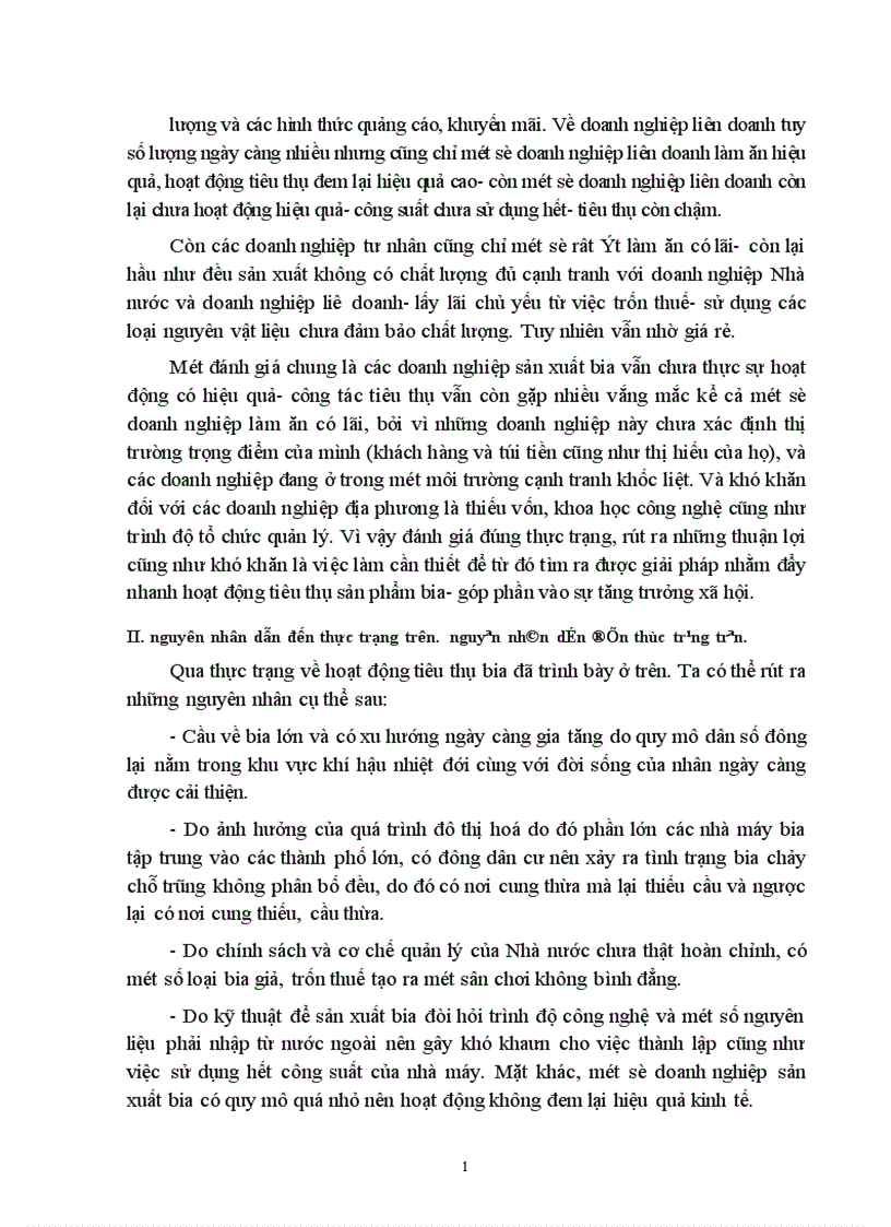 image for page Tiêu thụ sản phẩm ở các doanh nghiệp sản xuất bia hiện nay Thực trạng và giải pháp