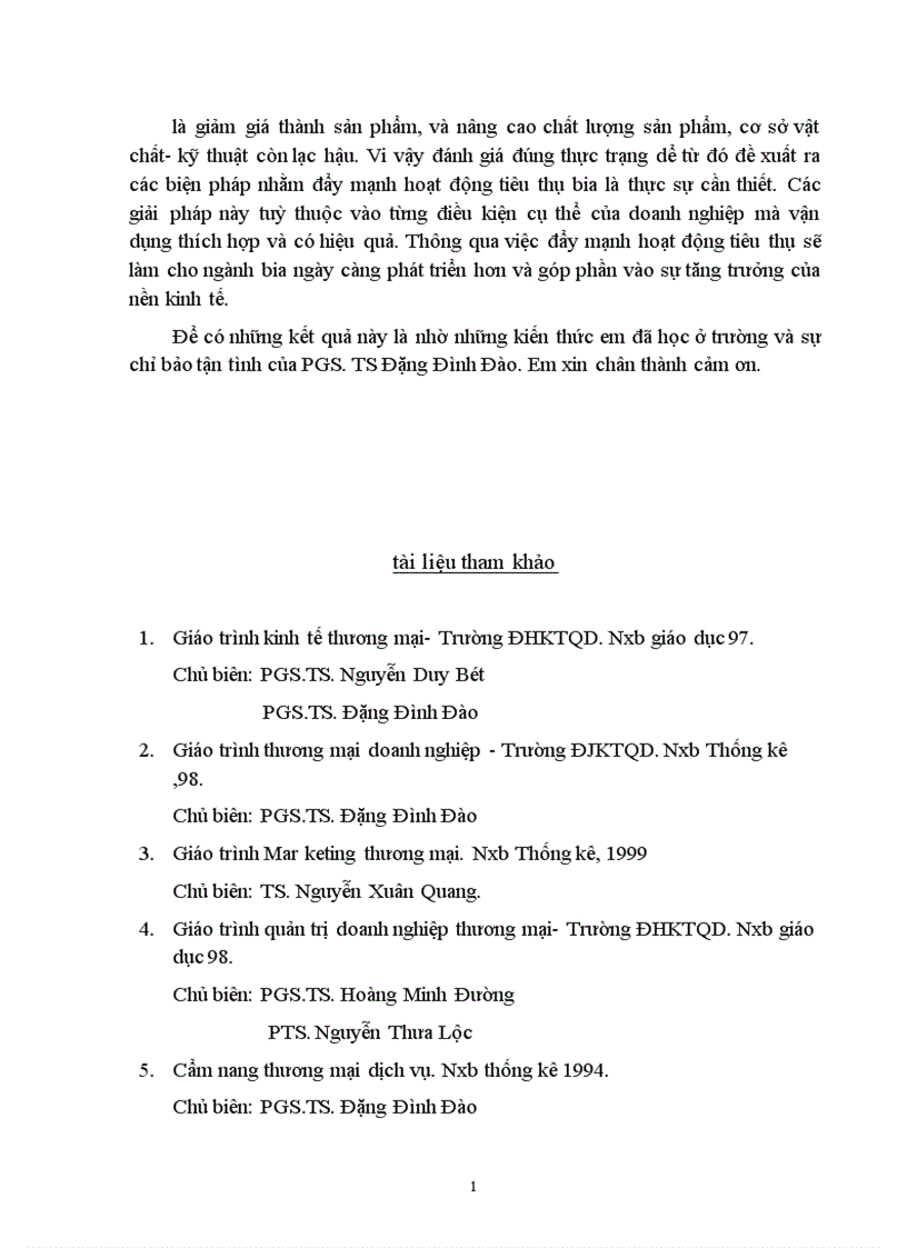 image for page Tiêu thụ sản phẩm ở các doanh nghiệp sản xuất bia hiện nay Thực trạng và giải pháp