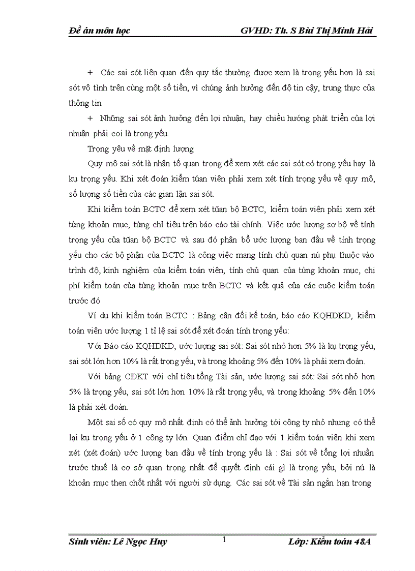 image for page Tìm hiểu quy trình đánh giá tính trọng yếu trong kiểm toán Báo cáo tài chính