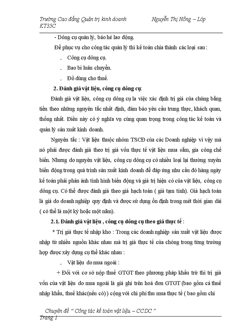 image for page Công tác kế toán vật liệu công cụ dụng cụ tại Nhà máy cơ khí ôtô 1