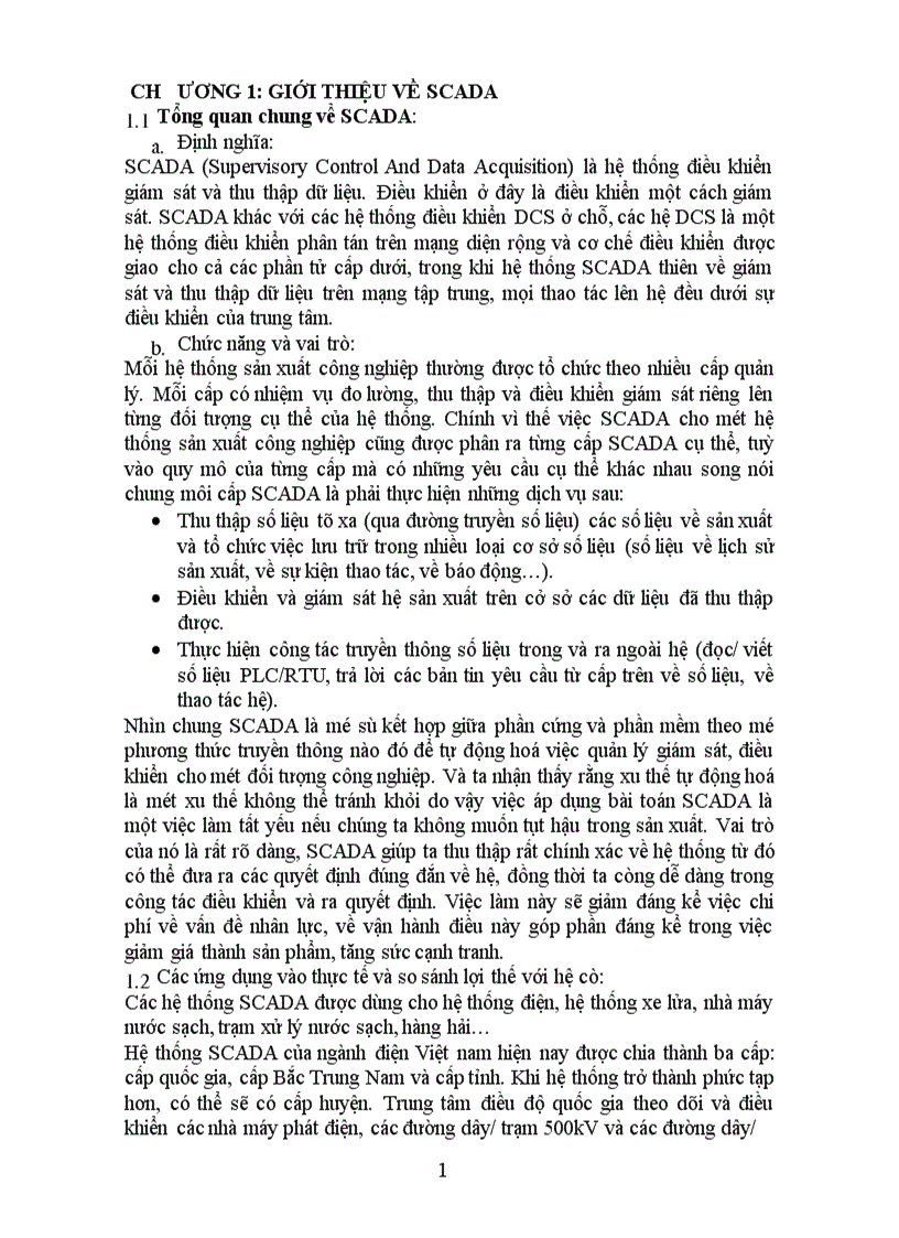 image for page Phần cứng và phần mềm của hệ SCADA