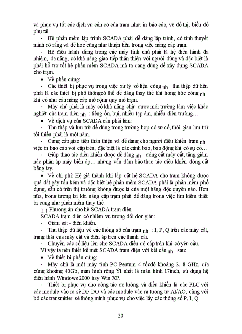 image for page Phần cứng và phần mềm của hệ SCADA