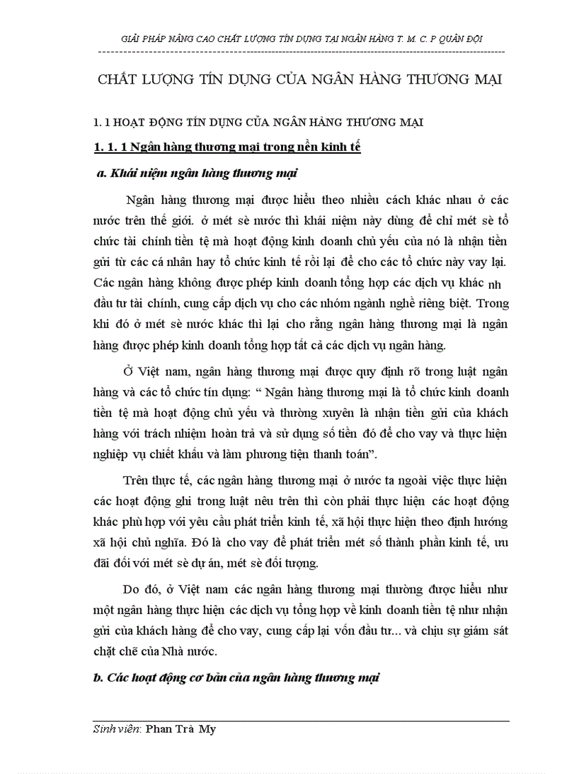 image for page Giải pháp nâng cao chất lượng tín dụng tại Ngân hàng thương mại cổ phần Quân đội 1