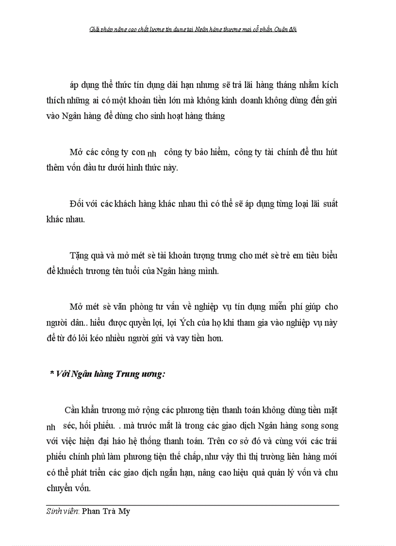 image for page Giải pháp nâng cao chất lượng tín dụng tại Ngân hàng thương mại cổ phần Quân đội 1