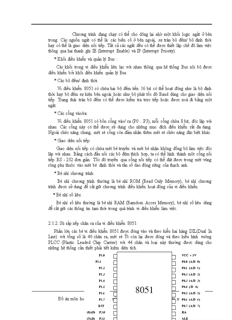 image for page Đồ án môn học thiết kế hệ vi xử lý 8 bít điều khiển động cơ điện một chiều