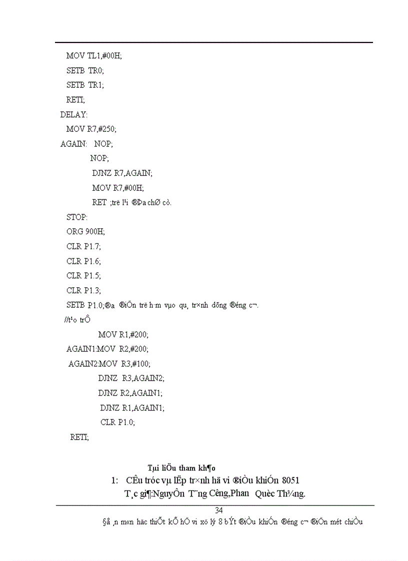 image for page Đồ án môn học thiết kế hệ vi xử lý 8 bít điều khiển động cơ điện một chiều