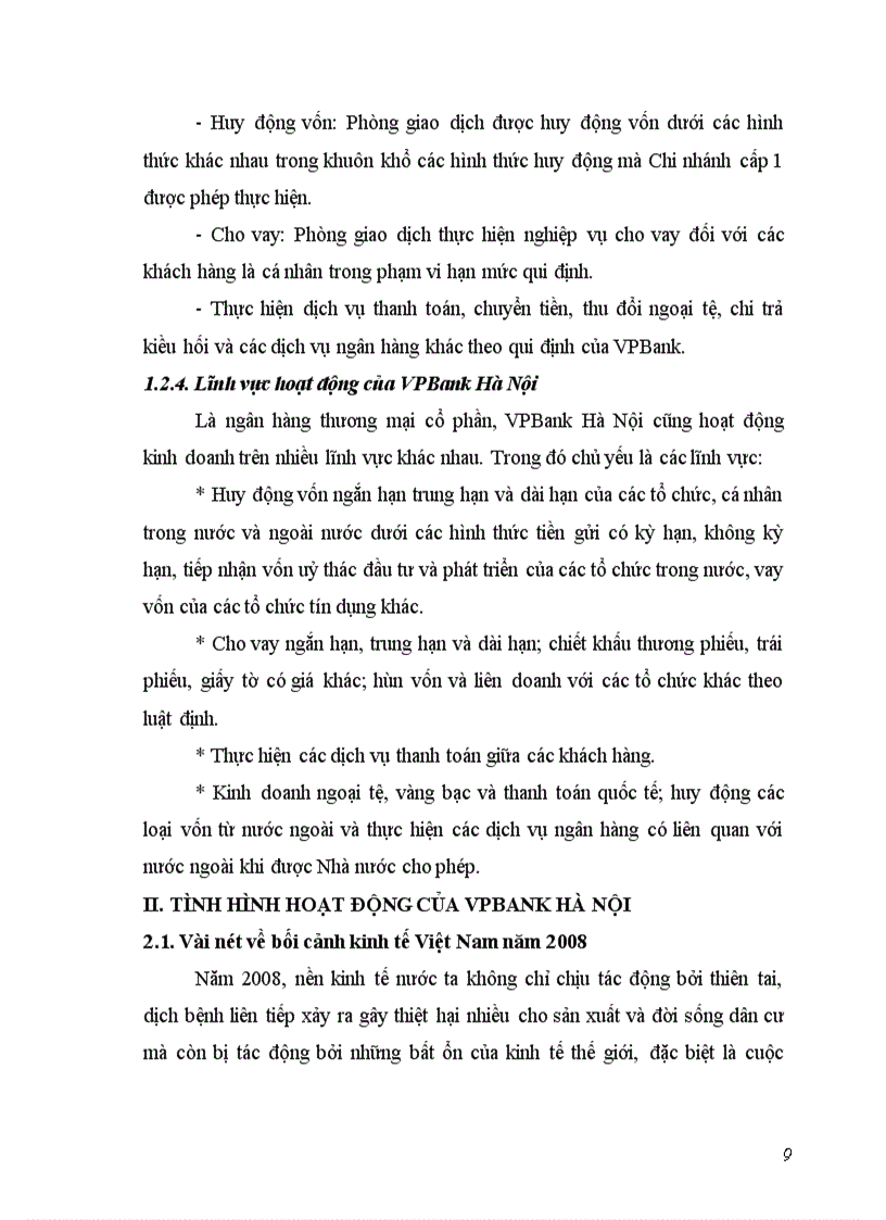 image for page Báo cáo thực tập tổng hợp tại Ngân hàng thương mại cổ phần các doanh nghiệp ngoài quốc doanh VPBank chi nhánh Hà Nội