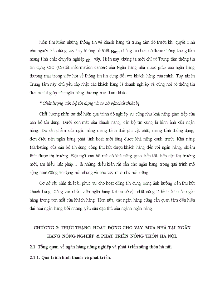 image for page Thực trạng hoạt động cho vay mua nhà tại NHNo PTNT Hà nội