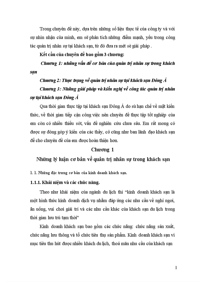 image for page Quản trị nhân sự tại khách sạn Đông Á thực trạng và giải pháp 1