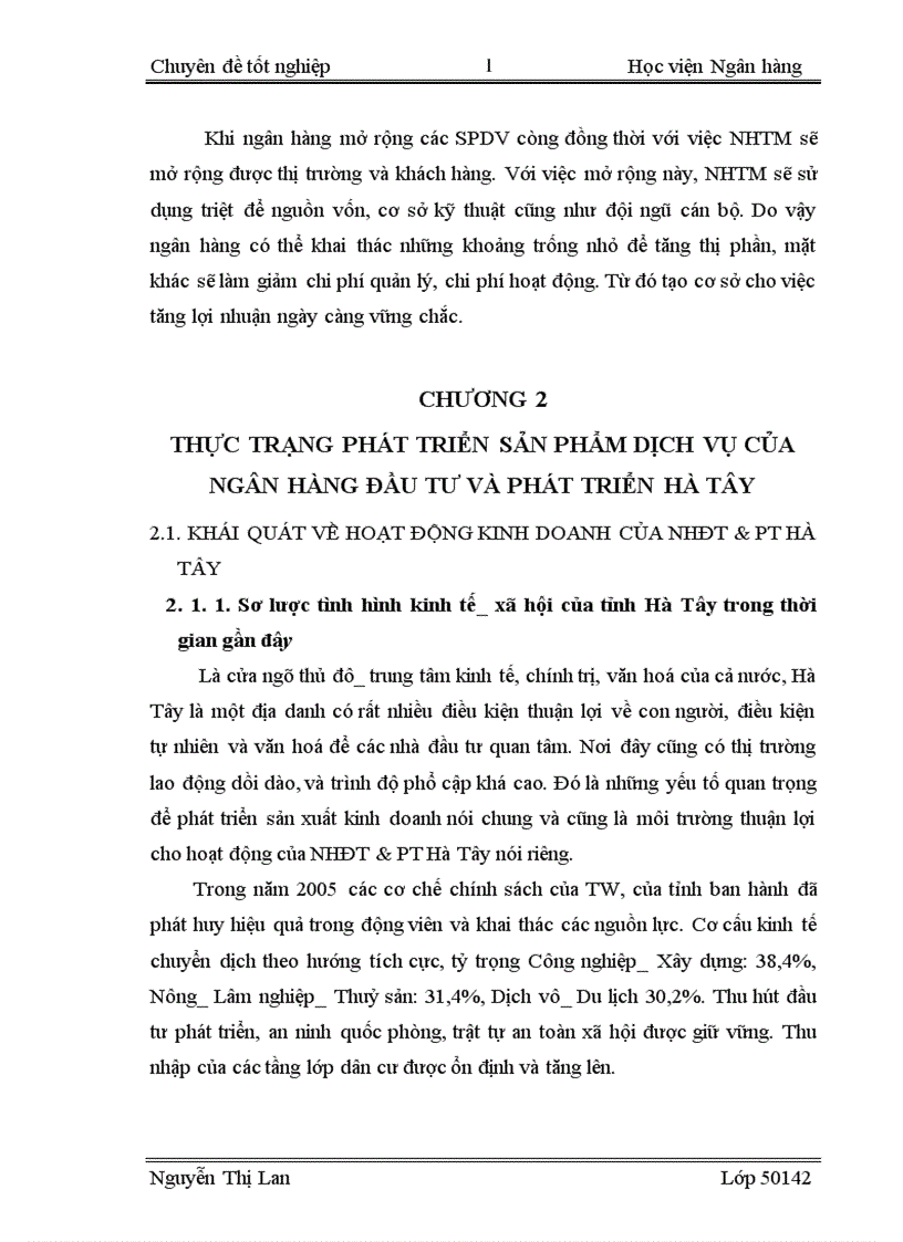 image for page Giải pháp phát triển sản phẩm dịch vụ tại NHĐT PT Hà Tây 1
