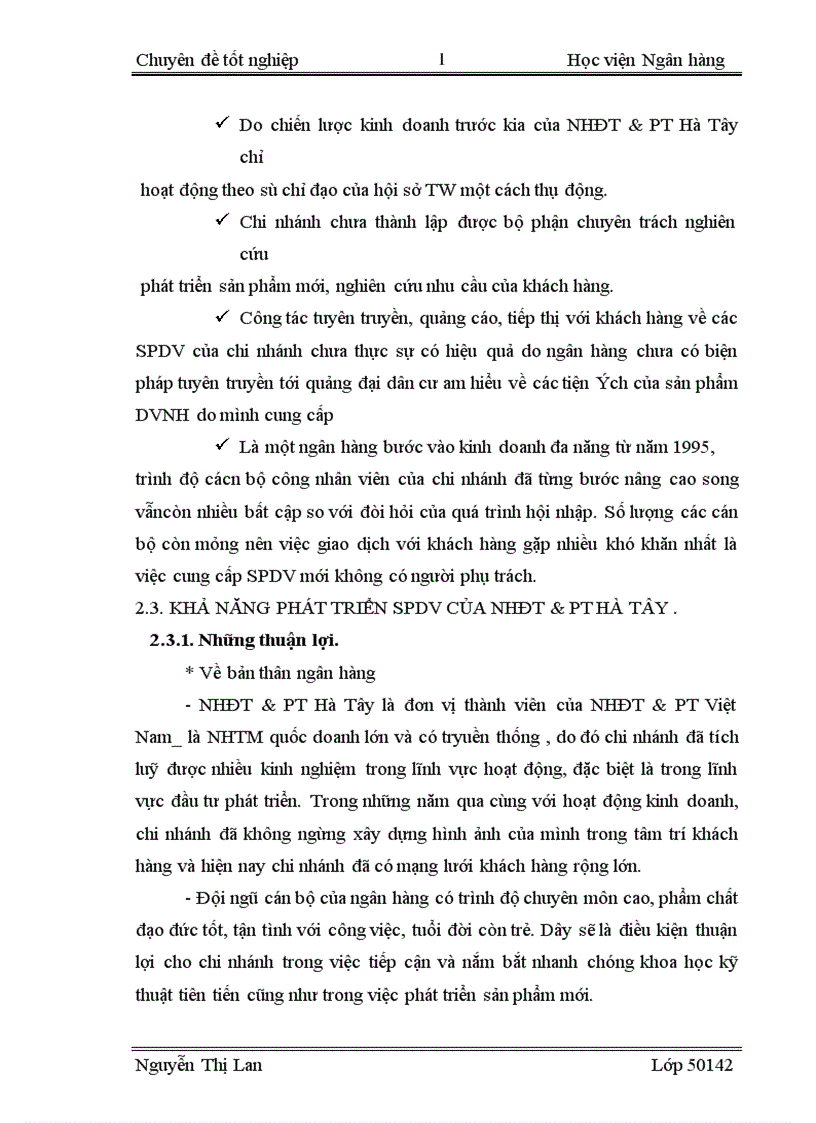 image for page Giải pháp phát triển sản phẩm dịch vụ tại NHĐT PT Hà Tây 1