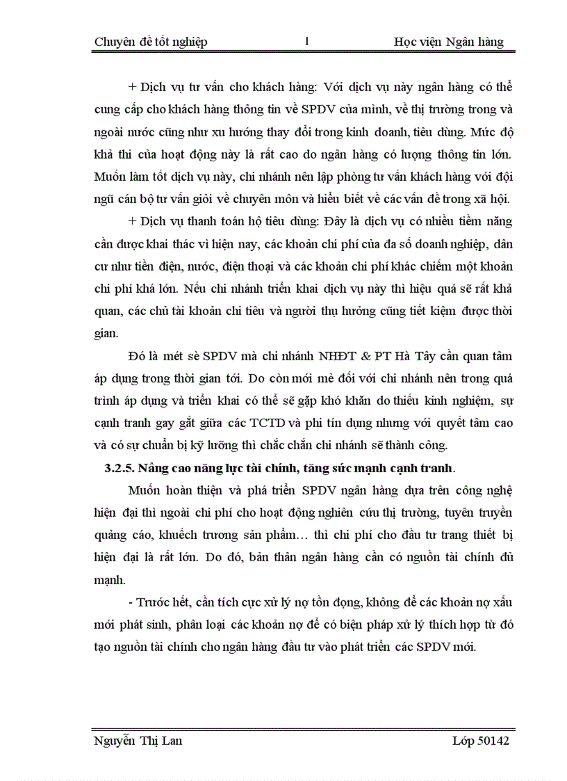 image for page Giải pháp phát triển sản phẩm dịch vụ tại NHĐT PT Hà Tây 1