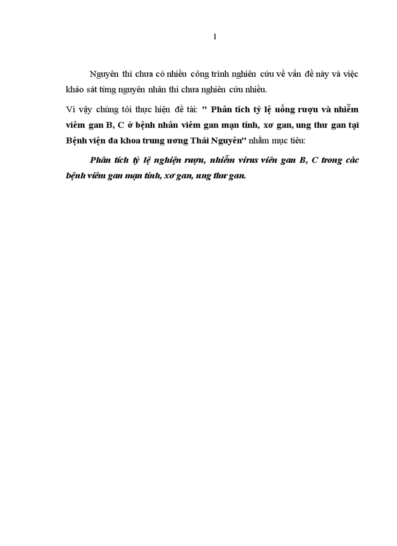 image for page Phân tích tỷ lệ uống rượu và nhiễm viêm gan B C ở bệnh nhân viêm gan mạn tính xơ gan ung thư gan tại Bệnh viện đa khoa trung ương Thái Nguyên