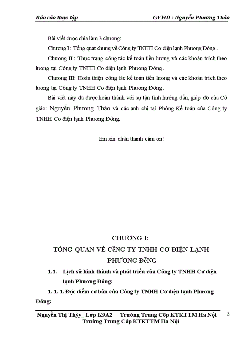 image for page Hoàn thiện tổ chức công tác kế toán tiền lương và các khoản trích theo lương tại Công ty TNHH Cơ điện lạnh Phương Đông 1