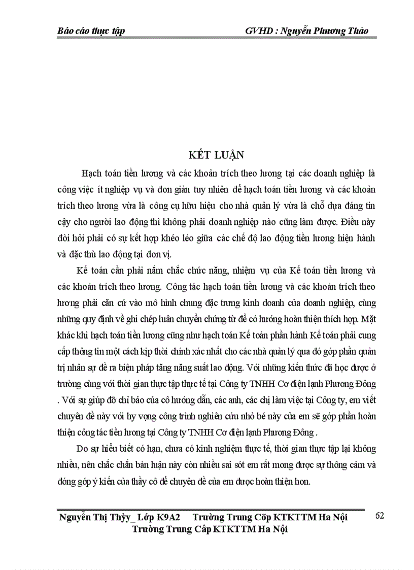 image for page Hoàn thiện tổ chức công tác kế toán tiền lương và các khoản trích theo lương tại Công ty TNHH Cơ điện lạnh Phương Đông 1