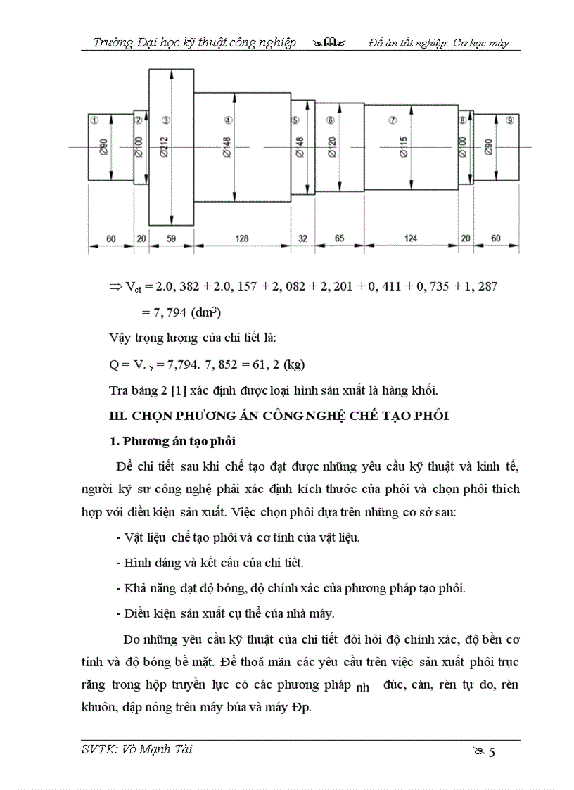 image for page Thiết kế công nghệ dập và thiết kế quy trình công nghệ gia công trục răng