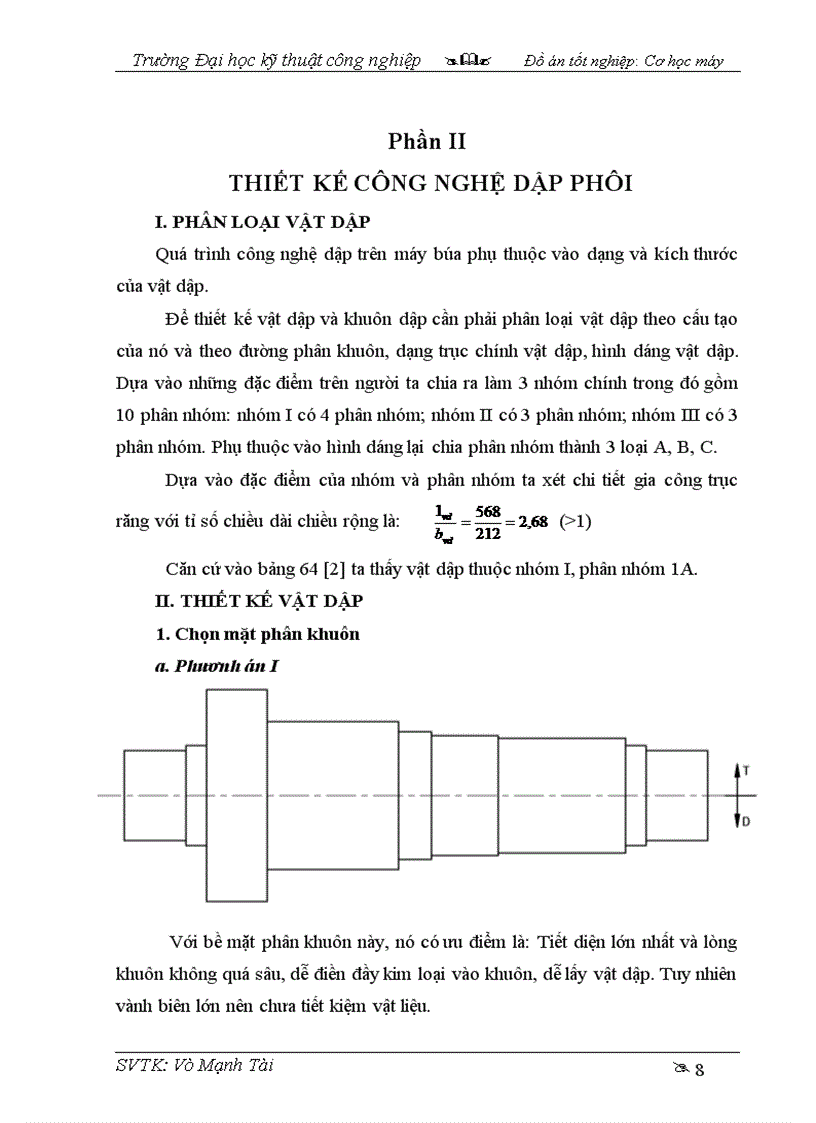 image for page Thiết kế công nghệ dập và thiết kế quy trình công nghệ gia công trục răng
