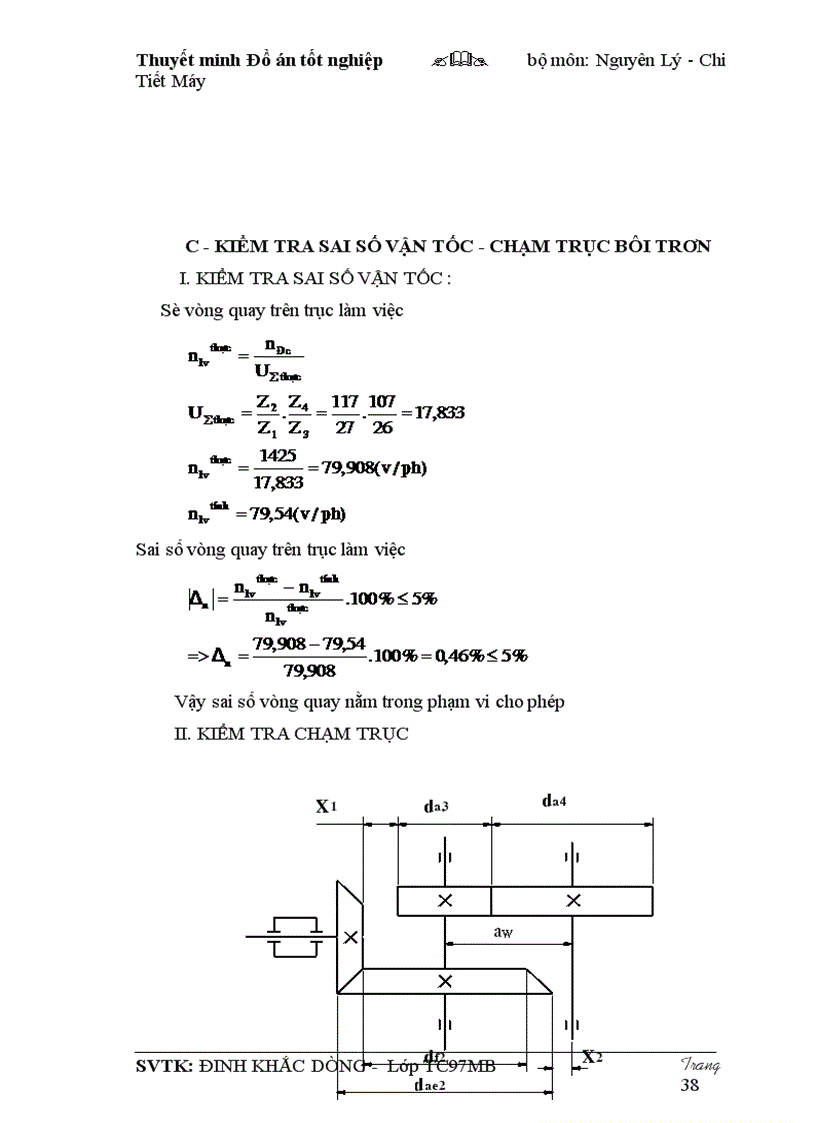 image for page Tính toán động học hệ dẫn động cơ khí