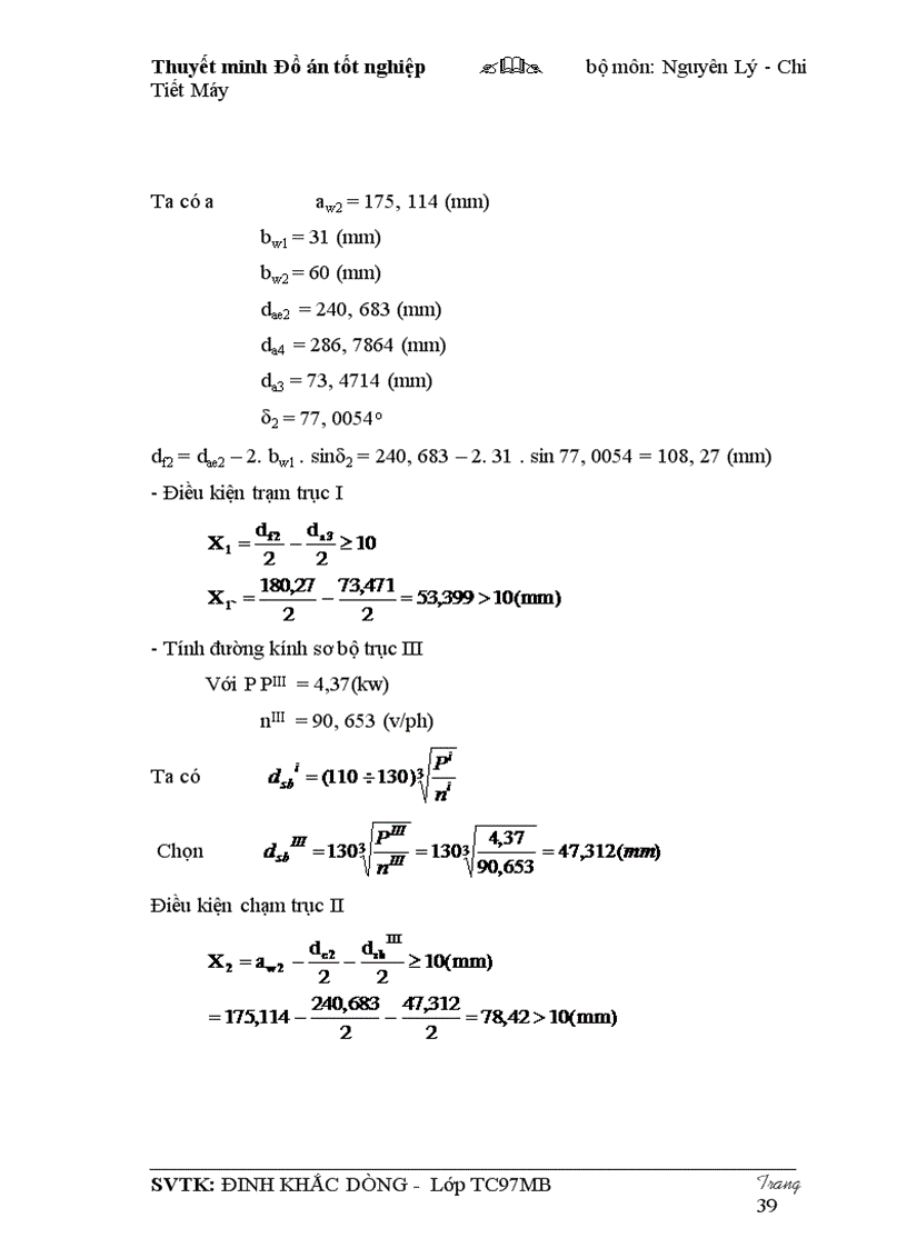 image for page Tính toán động học hệ dẫn động cơ khí